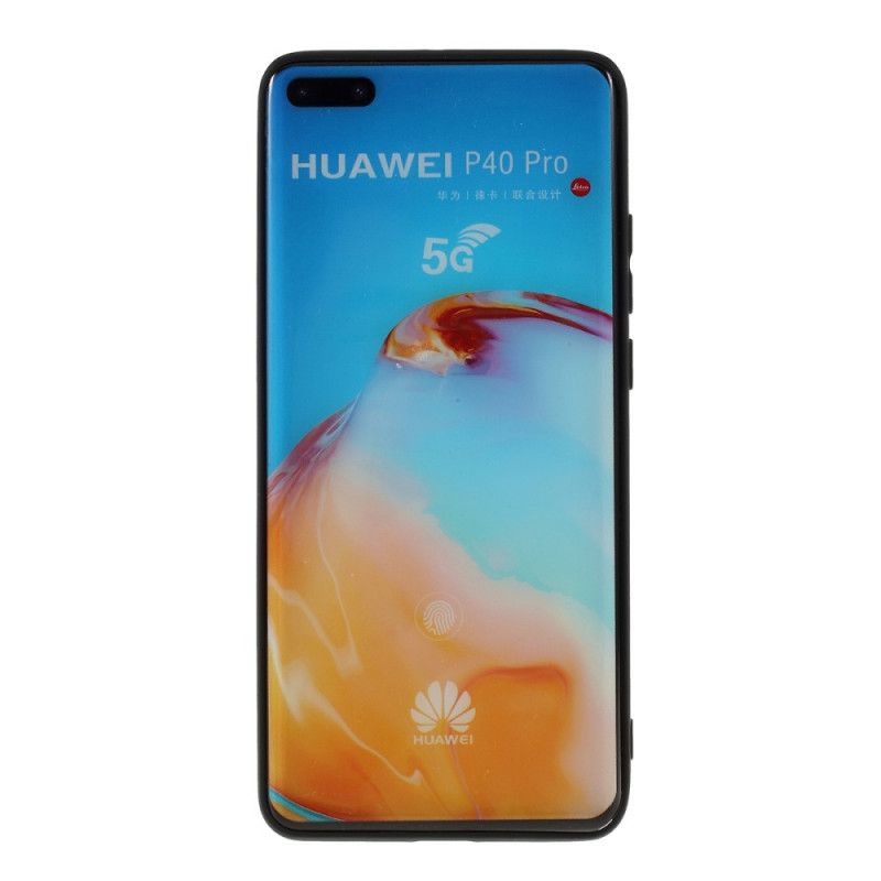 Kuori Huawei P40 Pro Valkoinen Musta Himmeä Silikoni