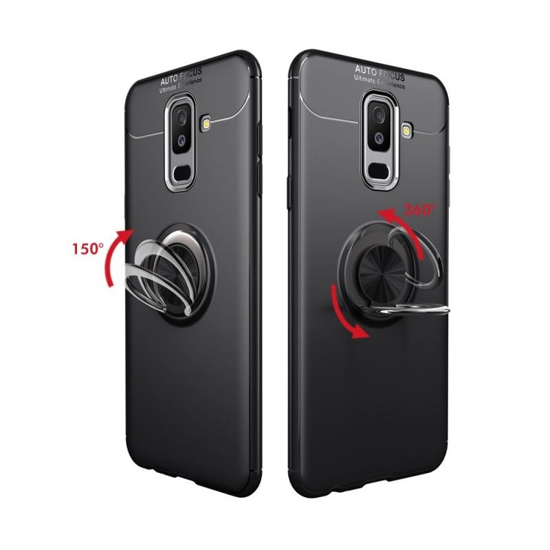 Case Kuoret Samsung Galaxy A6 Plus Punainen Musta Puhelinkuoret Pyörivä Rengas