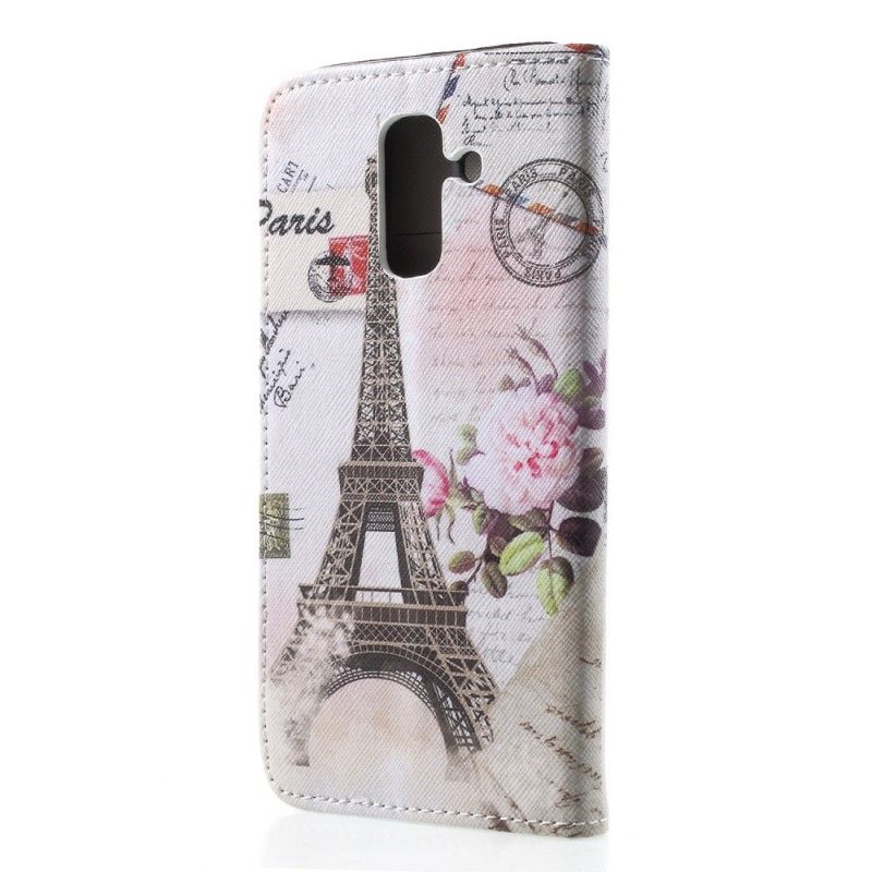 Kotelot Samsung Galaxy A6 Plus Retro Eiffel-Torni Suojakuori