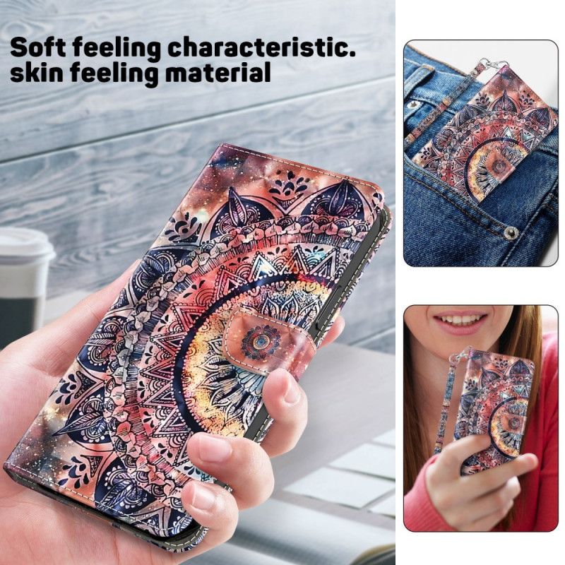 Kotelot Samsung Galaxy A16 5g Värikäs Mandala Hihnalla Suojakuori