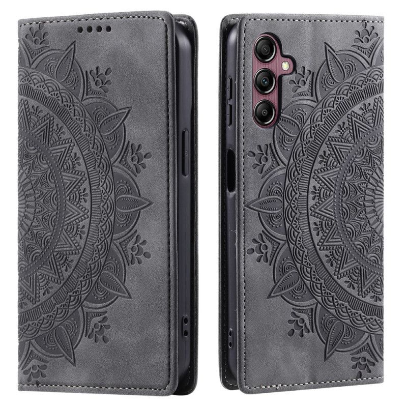 Nahkakotelo Samsung Galaxy A16 5g Suede Effect Mandala Pattern Suojakuori