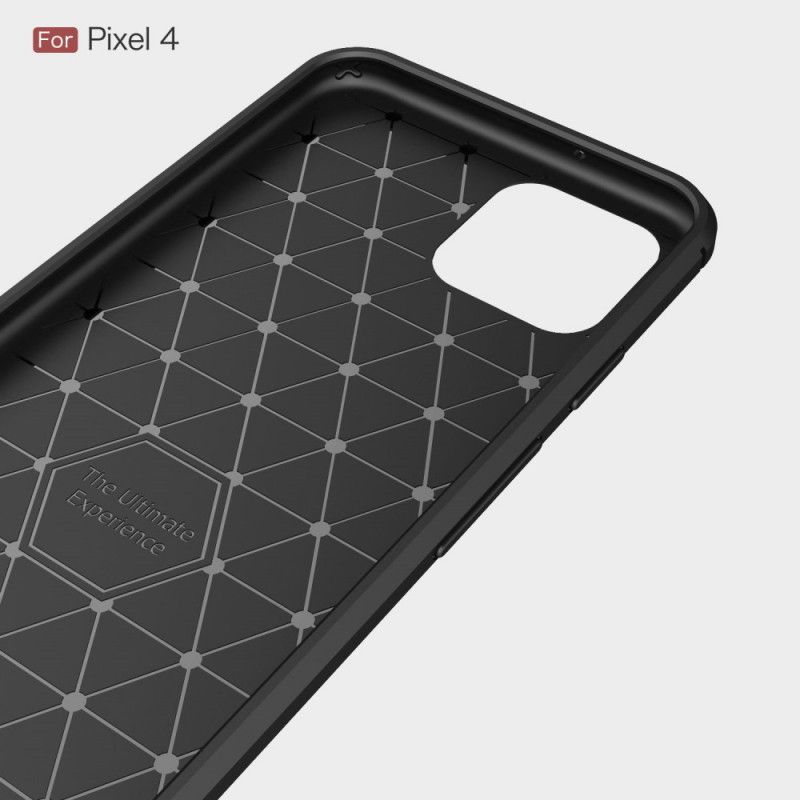 Case Kuoret Google Pixel 4 Punainen Musta Puhelinkuoret Harjattu Hiilikuitu