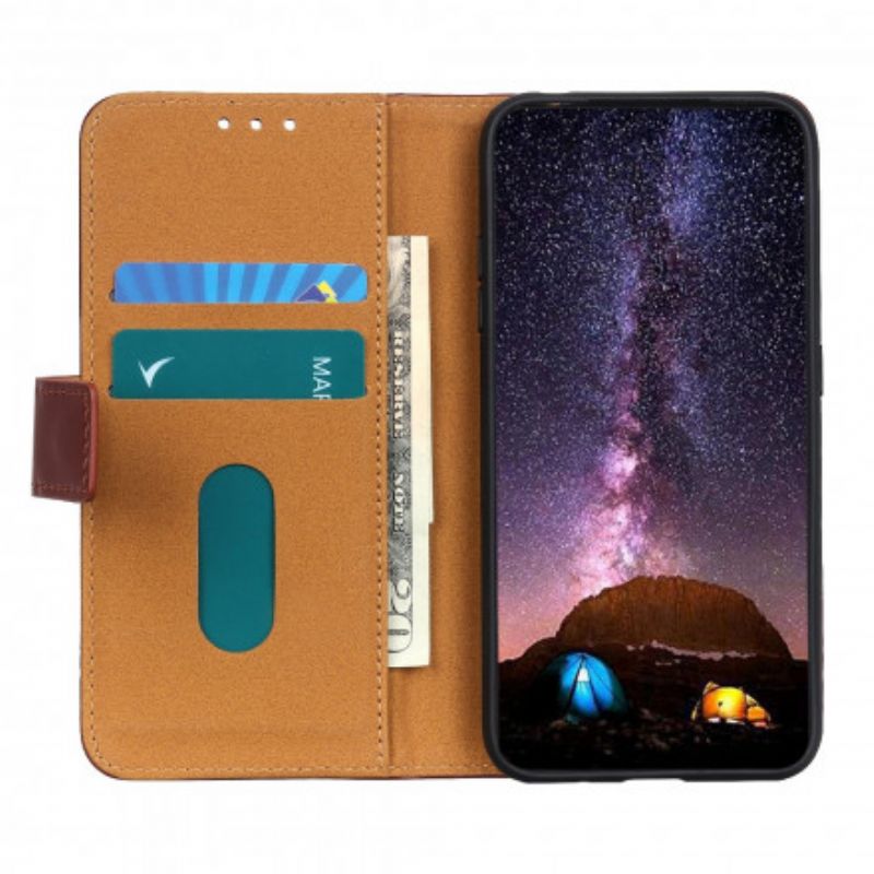 Flip Kotelot Asus Zenfone 8 Tricolor Leather Effect Suojakuori