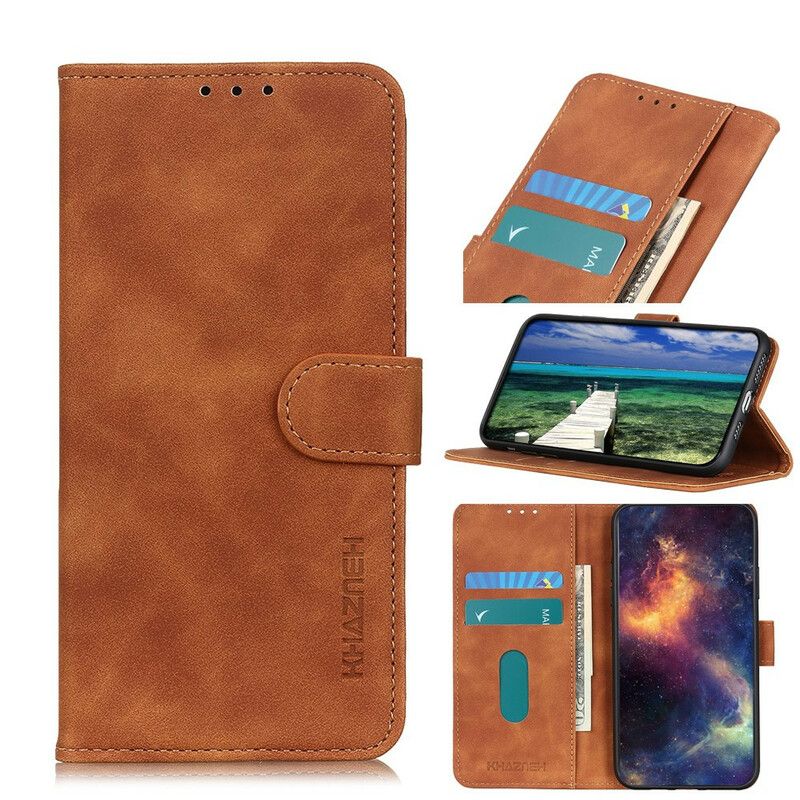 Kotelot Asus Zenfone 8 Matte Leather Effect Vintage Khazneh