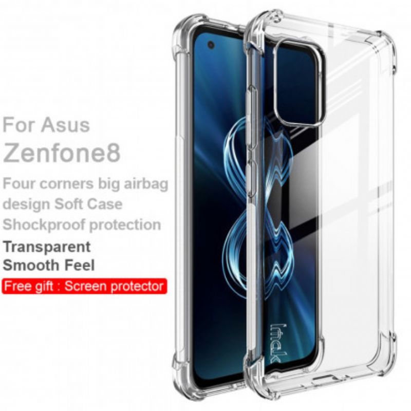 Kuori Asus Zenfone 8 Läpinäkyvä Silky Imak Suojakuori