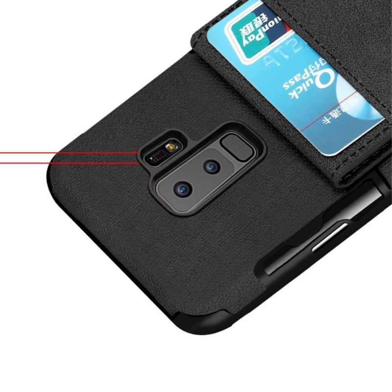 Case Kuoret Samsung Galaxy S9 Plus Musta Puhelinkuoret Taitettava Korttikotelo