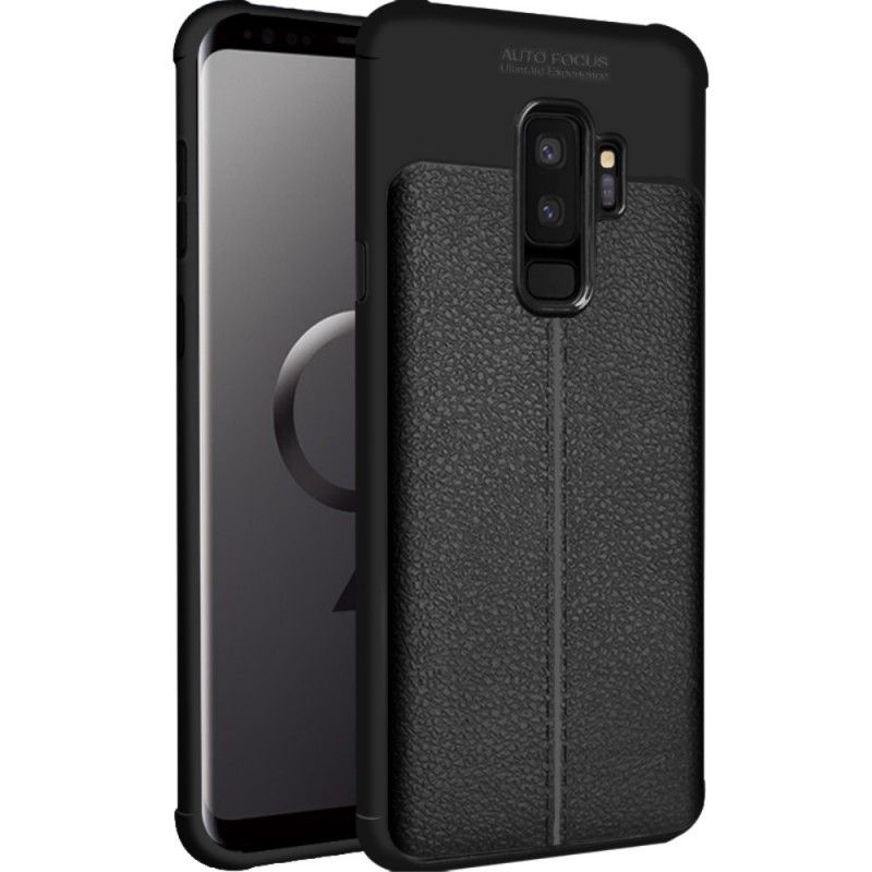 Case Kuoret Samsung Galaxy S9 Plus Tummansininen Musta Puhelinkuoret Imak-Tekonahkaa Ompelemalla