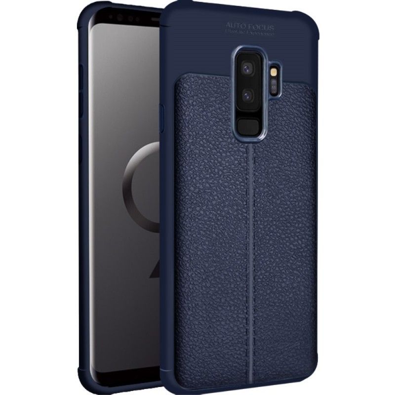 Case Kuoret Samsung Galaxy S9 Plus Tummansininen Musta Puhelinkuoret Imak-Tekonahkaa Ompelemalla