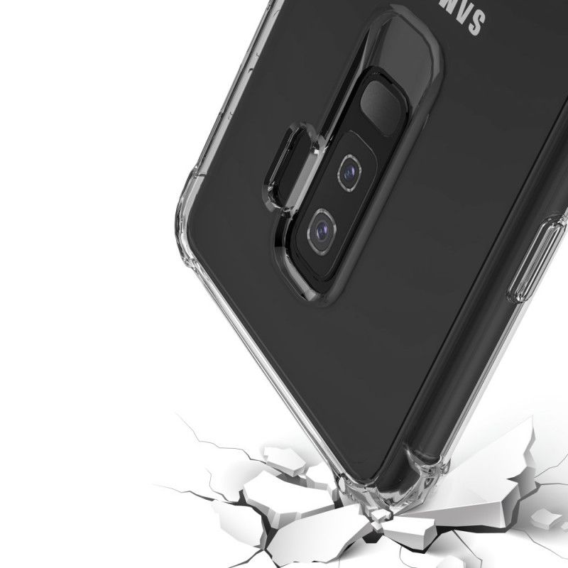 Kuori Samsung Galaxy S9 Plus Läpinäkyvä Musta Läpinäkyvät Suojatyynyt