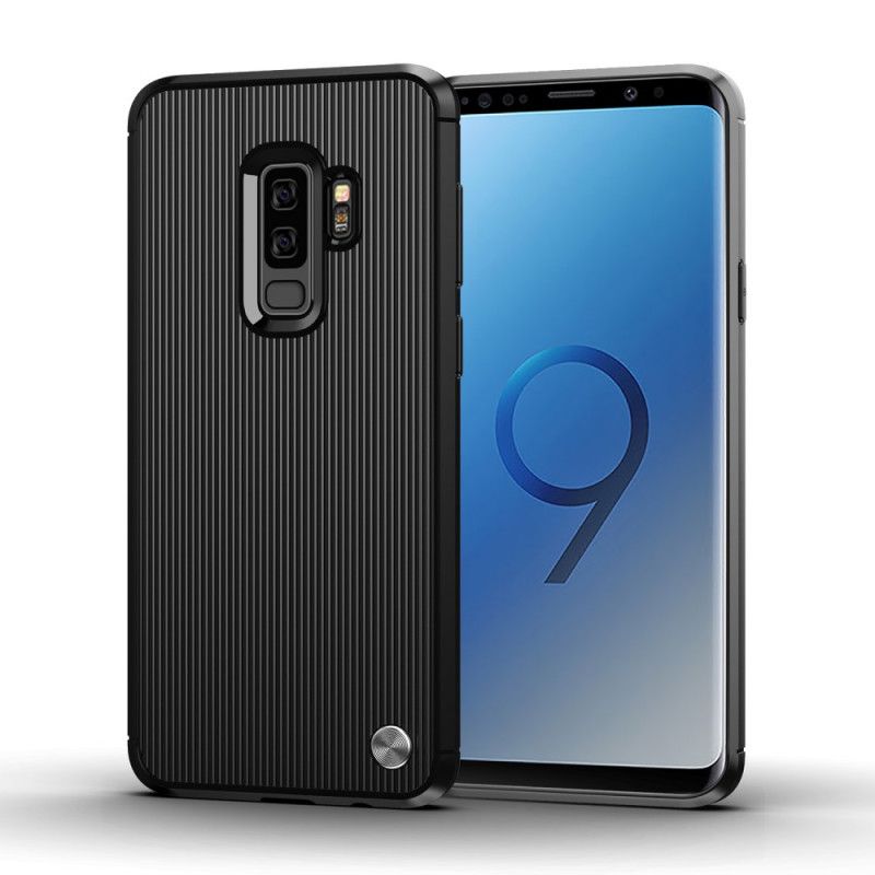 Kuori Samsung Galaxy S9 Plus Punainen Musta Hieno Rakenne