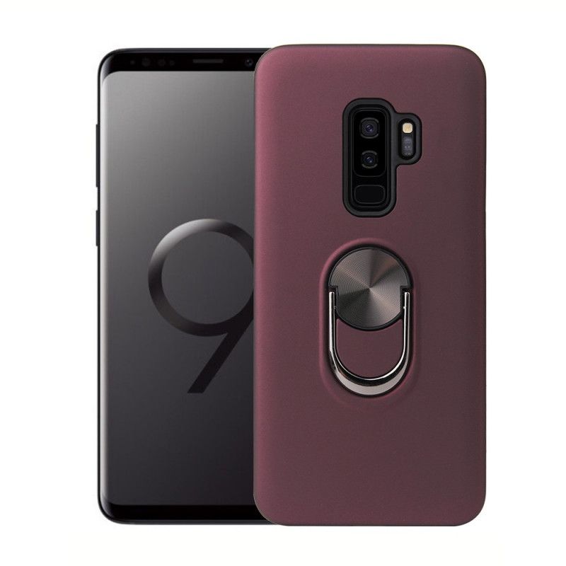 Kuori Samsung Galaxy S9 Plus Punainen Musta Irrotettava Tukirenkaalla