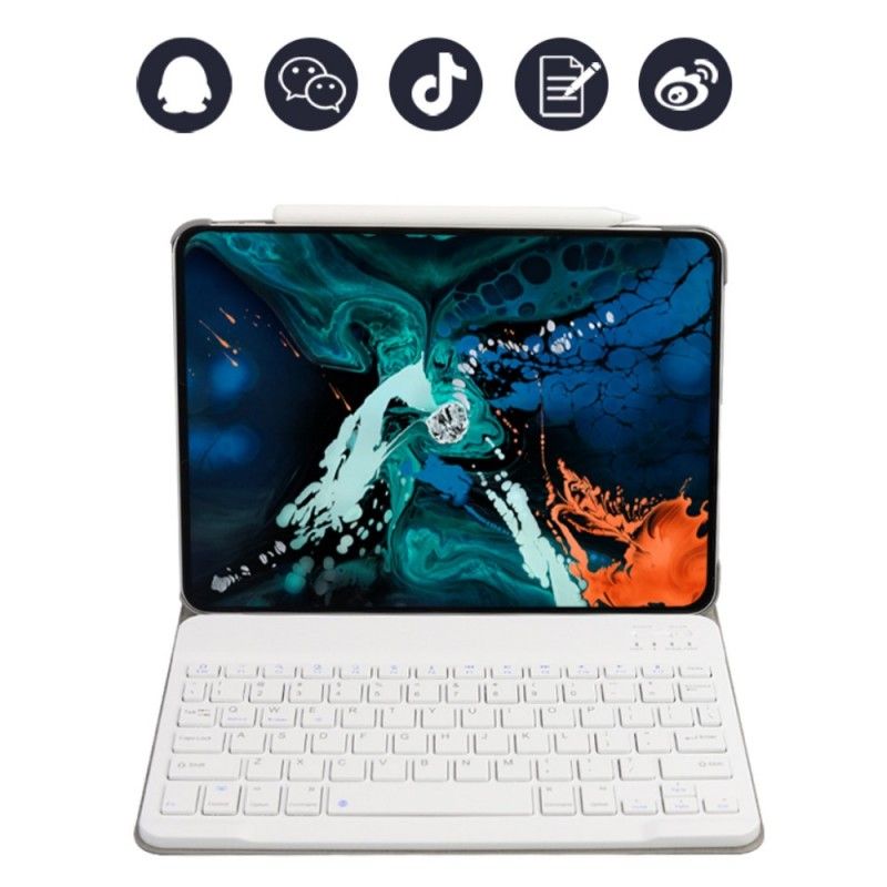 Kotelot iPad Pro 11" (2018) (2020) Ruusukulta Musta Huippuluokan Irrotettavalla Bluetooth-Näppäimistöllä