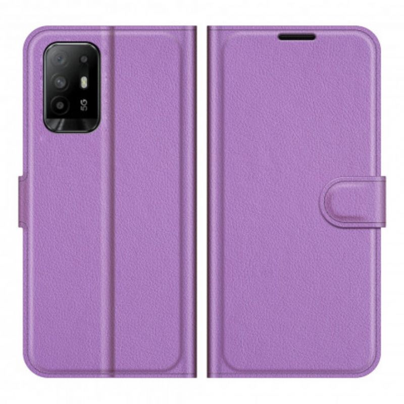 Flip Kotelot Oppo A94 5g Classic Litchi Faux Leather Suojakuori