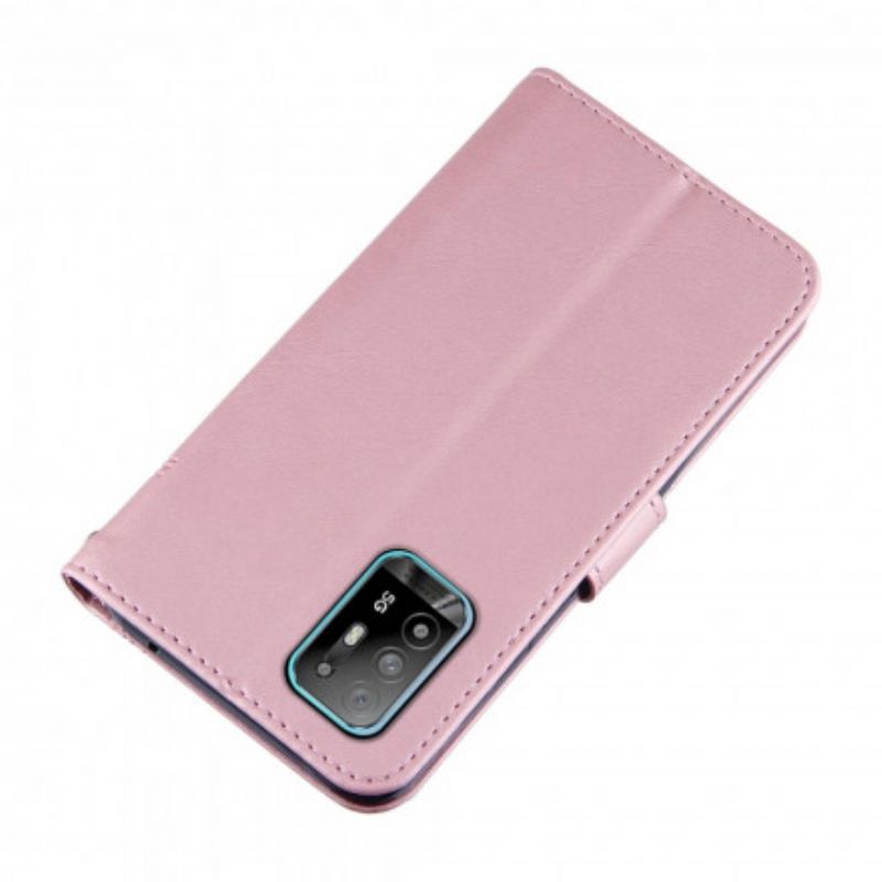 Flip Kotelot Oppo A94 5g Geo Leather Effect Strappy Suojakuori