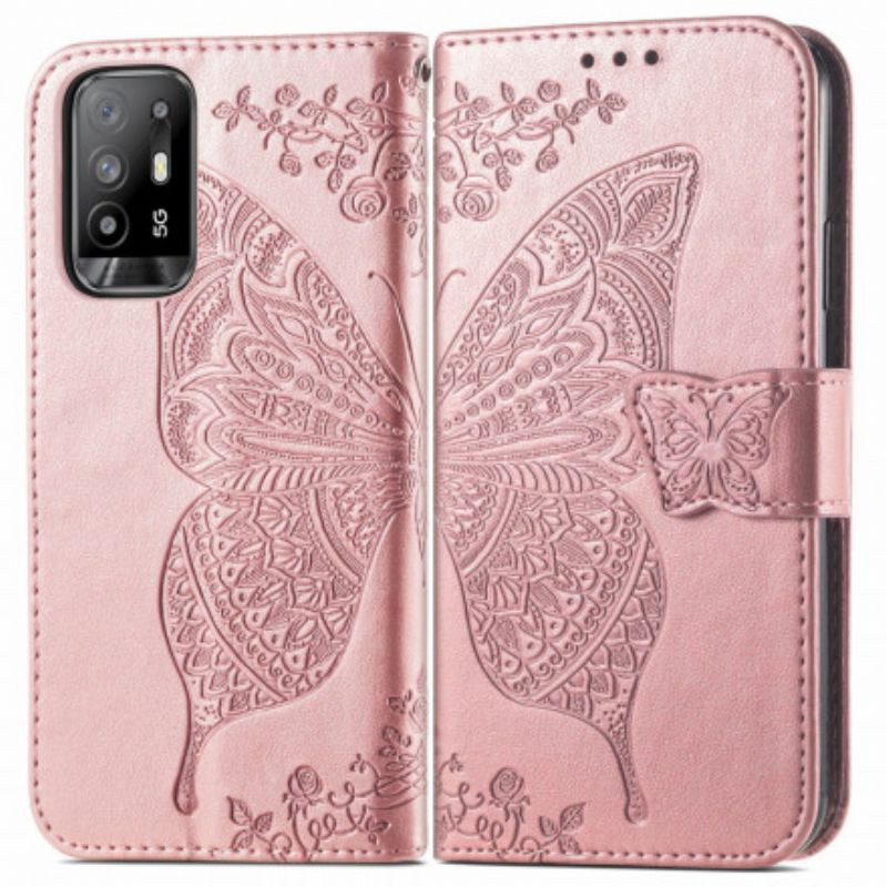 Flip Kotelot Oppo A94 5g Half Butterflies Suojakuori