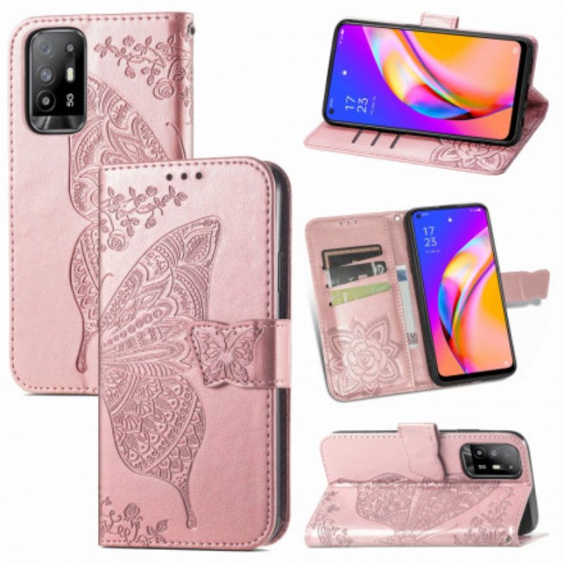 Flip Kotelot Oppo A94 5g Half Butterflies Suojakuori