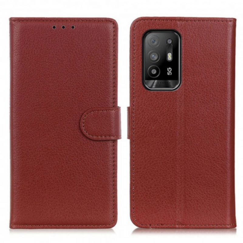 Flip Kotelot Oppo A94 5g Lychee Faux Leather Suojakuori