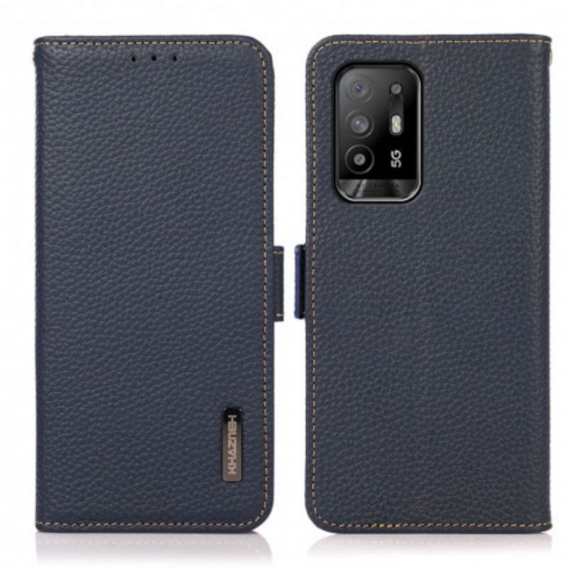 Flip Kotelot Oppo A94 5g Lychee Leather Khazneh Rfid Suojakuori