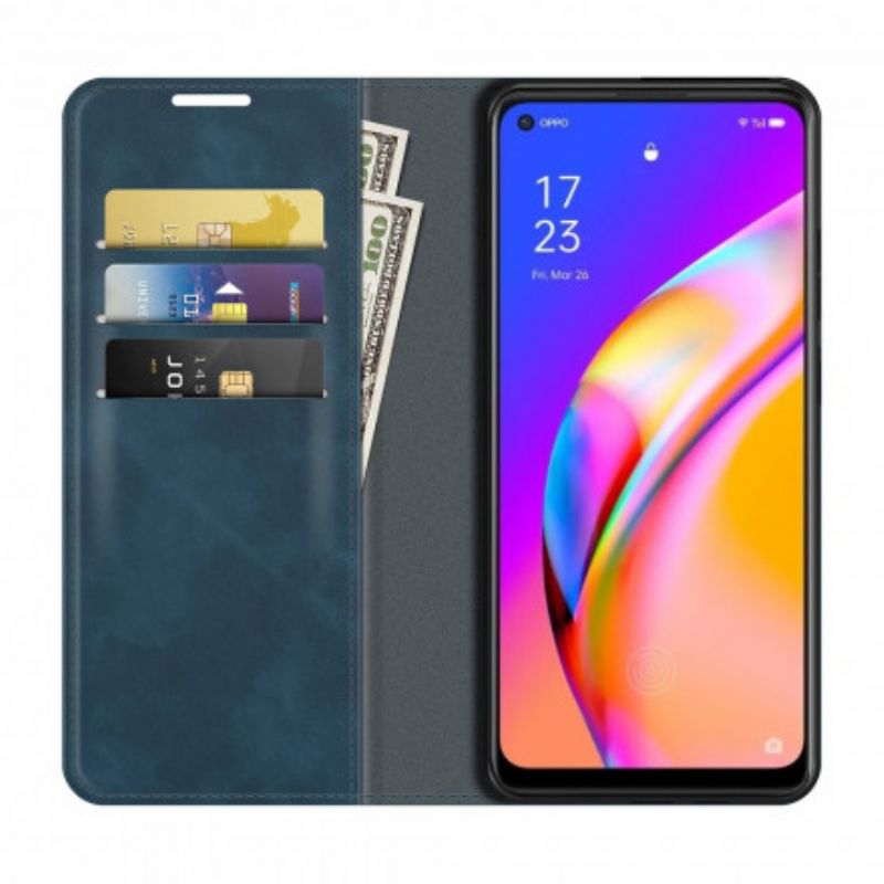 Flip Kotelot Oppo A94 5g Pehmeä Nahkaefekti