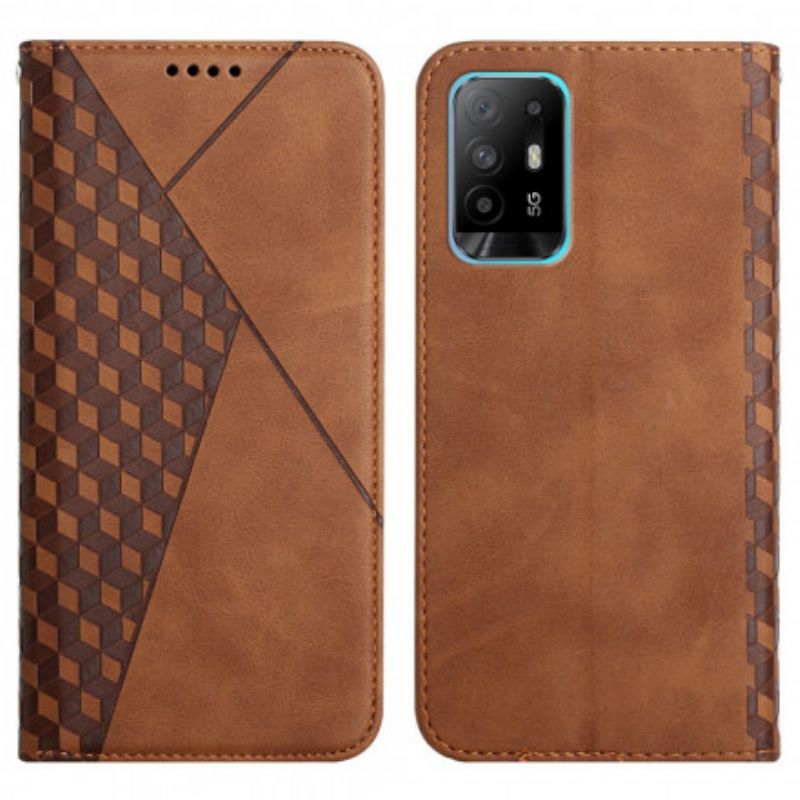 Flip Kotelot Oppo A94 5g Skin-touch Cubic Style