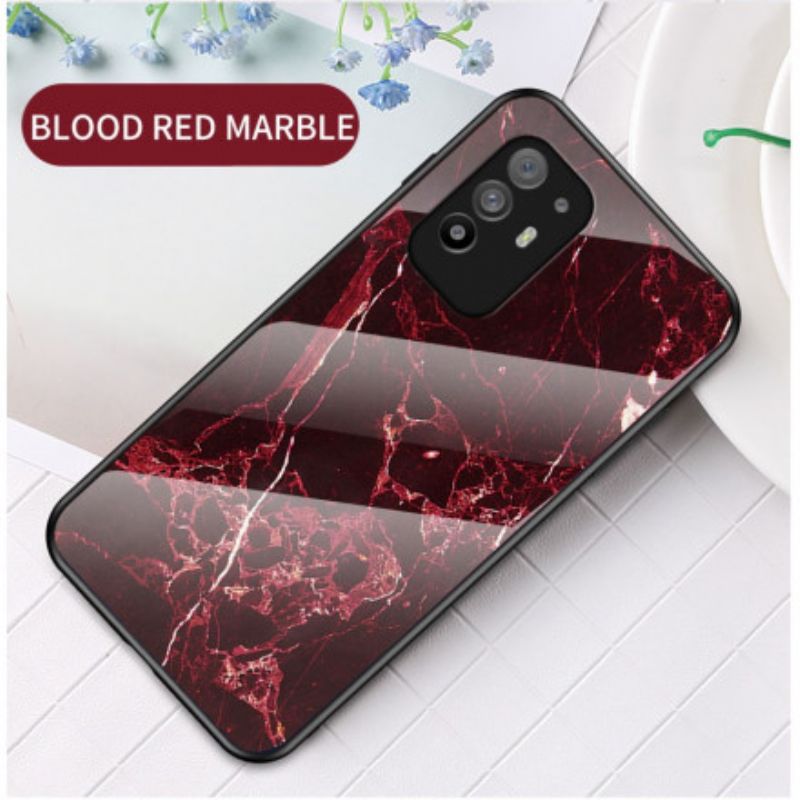 Kuori Oppo A94 5g Marble Colors Tempered Glass Suojakuori