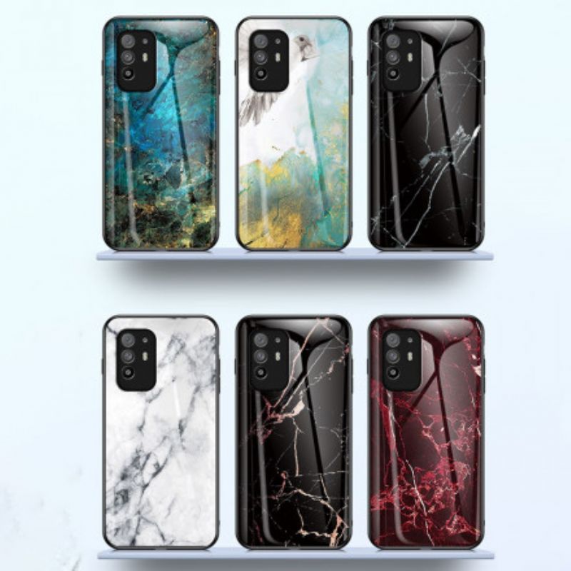 Kuori Oppo A94 5g Marble Colors Tempered Glass Suojakuori