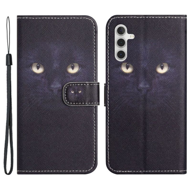 Nahkakotelo Samsung Galaxy S24 Fe Strappy Cat Eyes