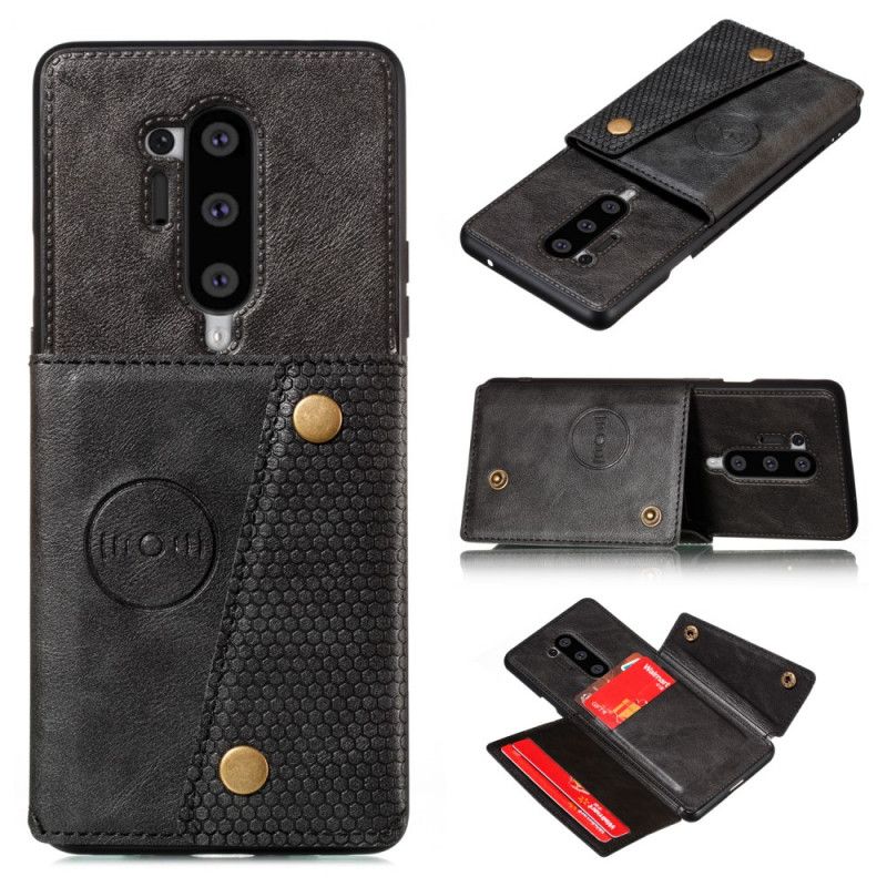 Case Kuoret OnePlus 8 Pro Musta Puhelinkuoret Snap Lompakko