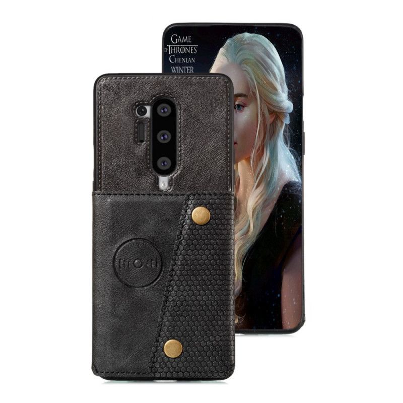 Case Kuoret OnePlus 8 Pro Musta Puhelinkuoret Snap Lompakko