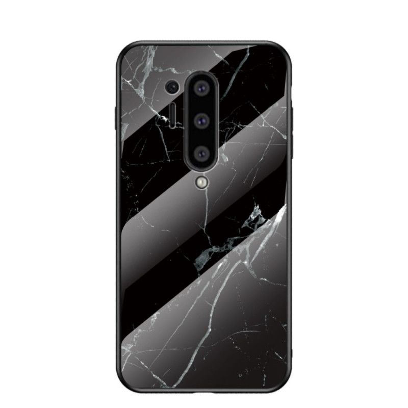 Case Kuoret OnePlus 8 Pro Valkoinen Musta Puhelinkuoret Karkaistun Lasin Premum-Värit