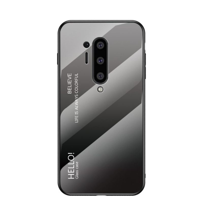 Case Kuoret OnePlus 8 Pro Violetti Musta Puhelinkuoret Hei Karkaistu Lasi