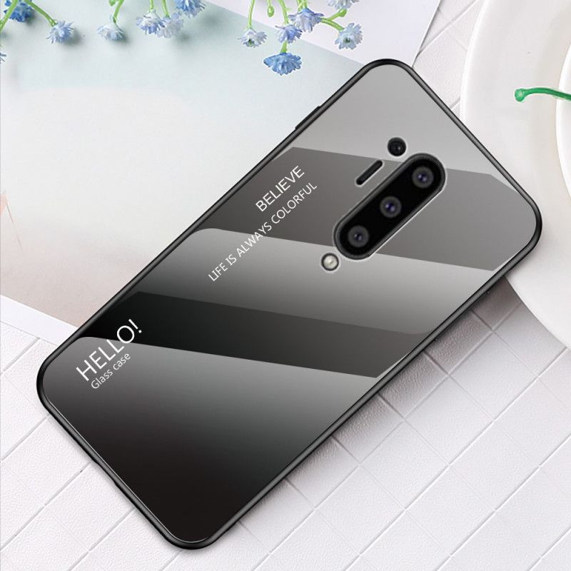 Case Kuoret OnePlus 8 Pro Violetti Musta Puhelinkuoret Hei Karkaistu Lasi