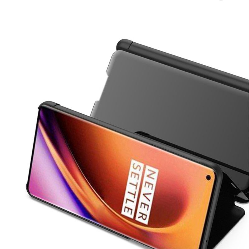 Flip Kotelot OnePlus 8 Pro Magenta Musta Peili