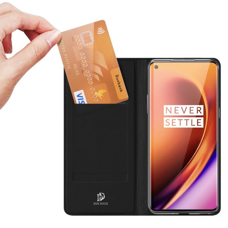 Flip Kotelot OnePlus 8 Pro Tummansininen Musta Puhelinkuoret Pro Dux Ducis -Iho