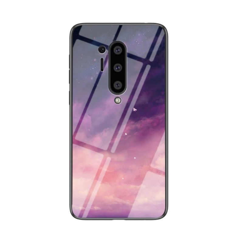 Kuori OnePlus 8 Pro Harmaa Musta Tähtitaivas Karkaistua Lasia Suojakuori