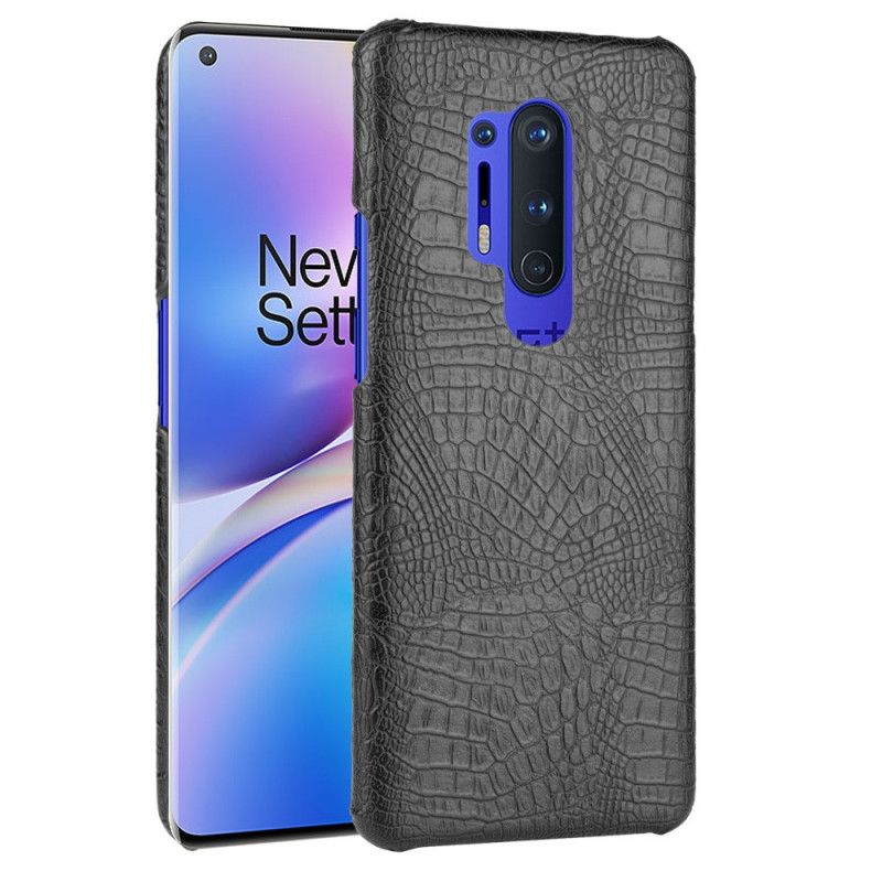 Kuori OnePlus 8 Pro Musta Krokotiilin Ihovaikutus Suojakuori