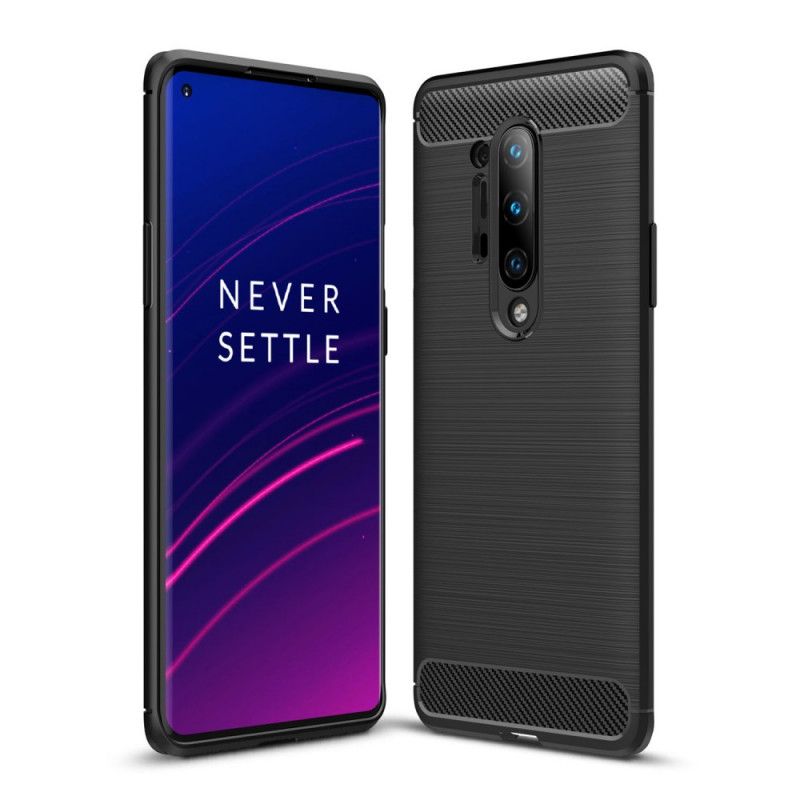 Kuori OnePlus 8 Pro Punainen Musta Harjattu Hiilikuitu