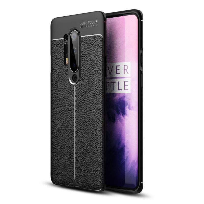 Kuori OnePlus 8 Pro Punainen Musta Kaksilinjainen Litsi Nahkainen Vaikutus