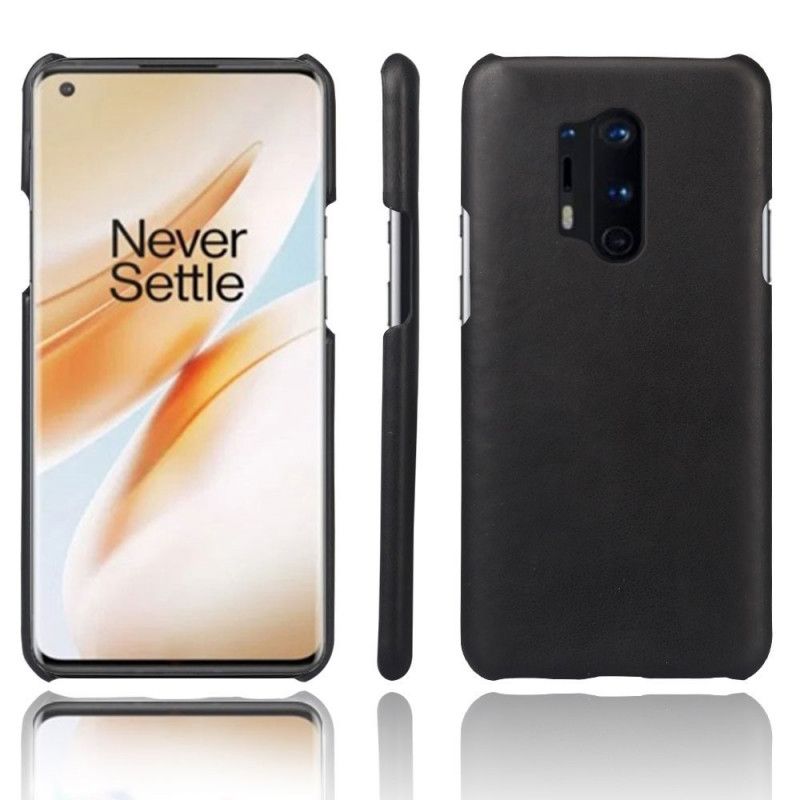 Kuori OnePlus 8 Pro Punainen Musta Ksq-Nahkaefekti Suojakuori