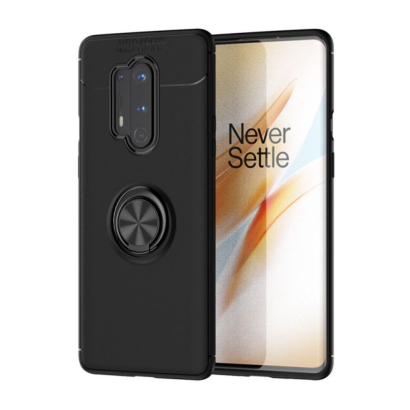 Kuori OnePlus 8 Pro Punainen Musta Lenuo-Pyörivä Rengas