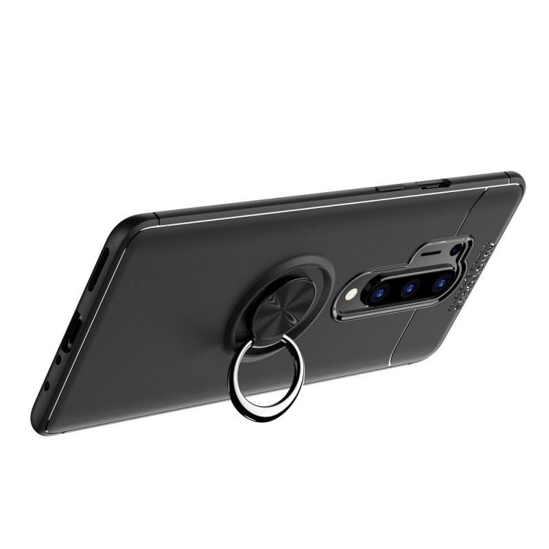 Kuori OnePlus 8 Pro Punainen Musta Pyörivä Rengas Suojakuori