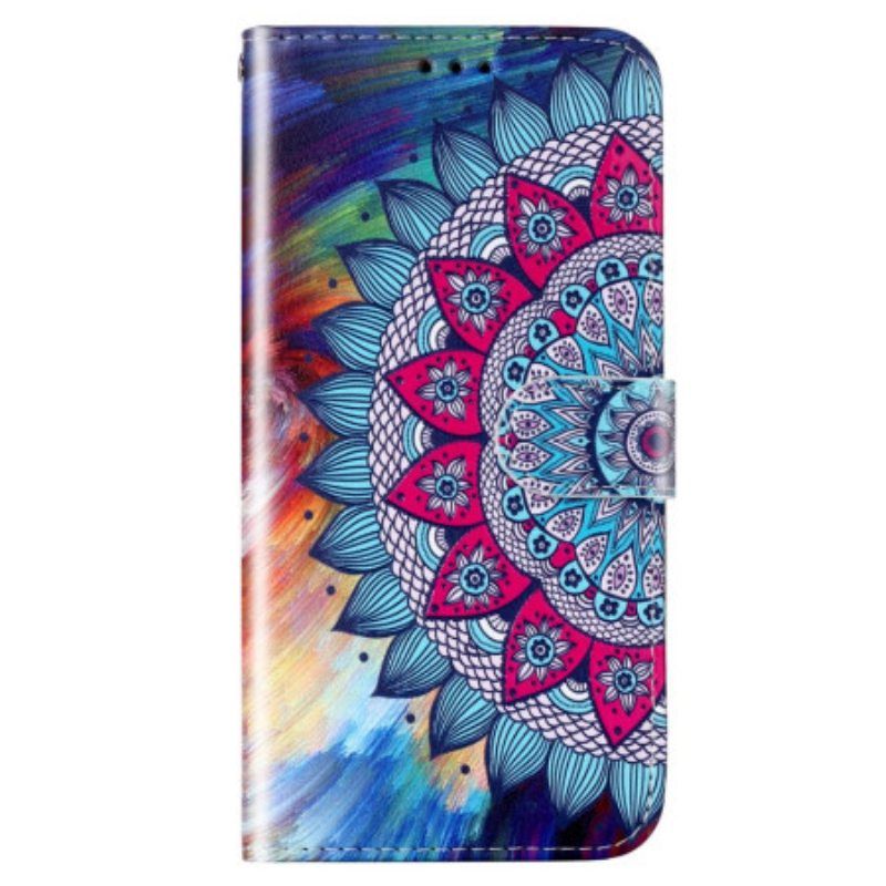 Kotelot Samsung Galaxy S23 Plus 5G Suojaketju Kuori Värikäs Strappy Mandala