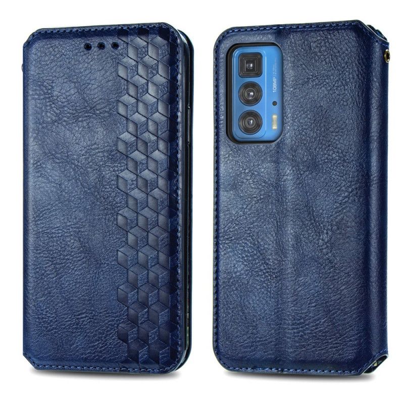 Flip Kotelot Motorola Edge 20 Pro Leather Effect Diamond Texture Suojakuori