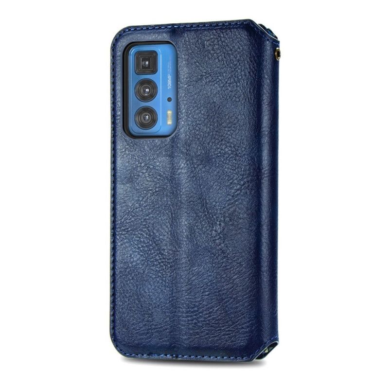 Flip Kotelot Motorola Edge 20 Pro Leather Effect Diamond Texture Suojakuori