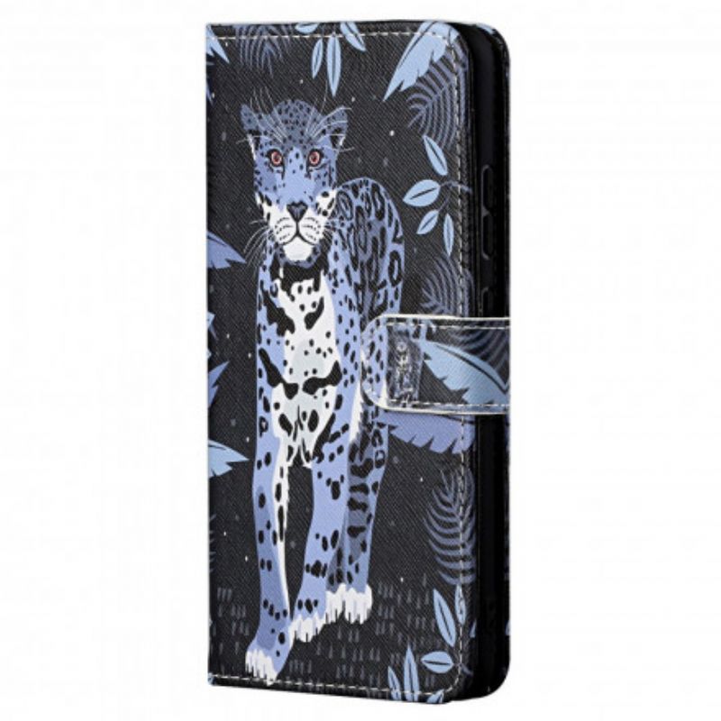 Flip Kotelot Motorola Edge 20 Pro Leopard Strappy