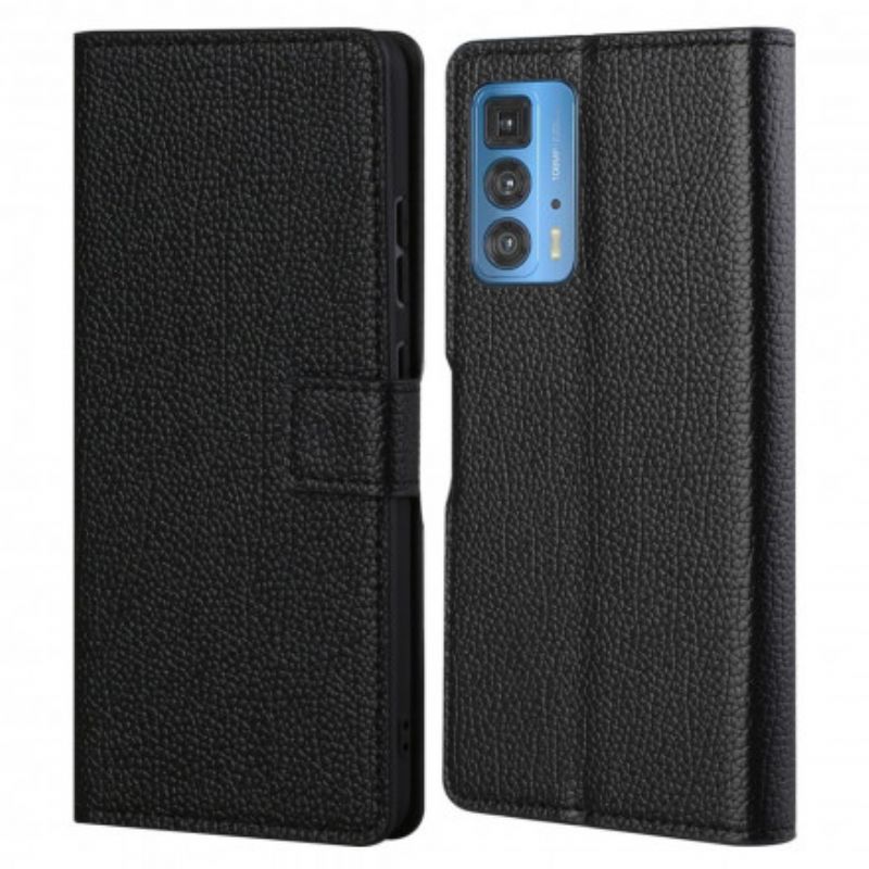 Flip Kotelot Motorola Edge 20 Pro Litchi Grain Leather Effect