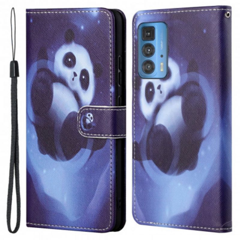 Flip Kotelot Motorola Edge 20 Pro Panda Space Strappy