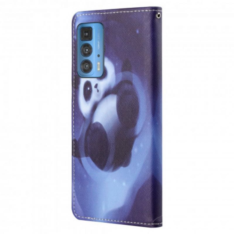 Flip Kotelot Motorola Edge 20 Pro Panda Space Strappy