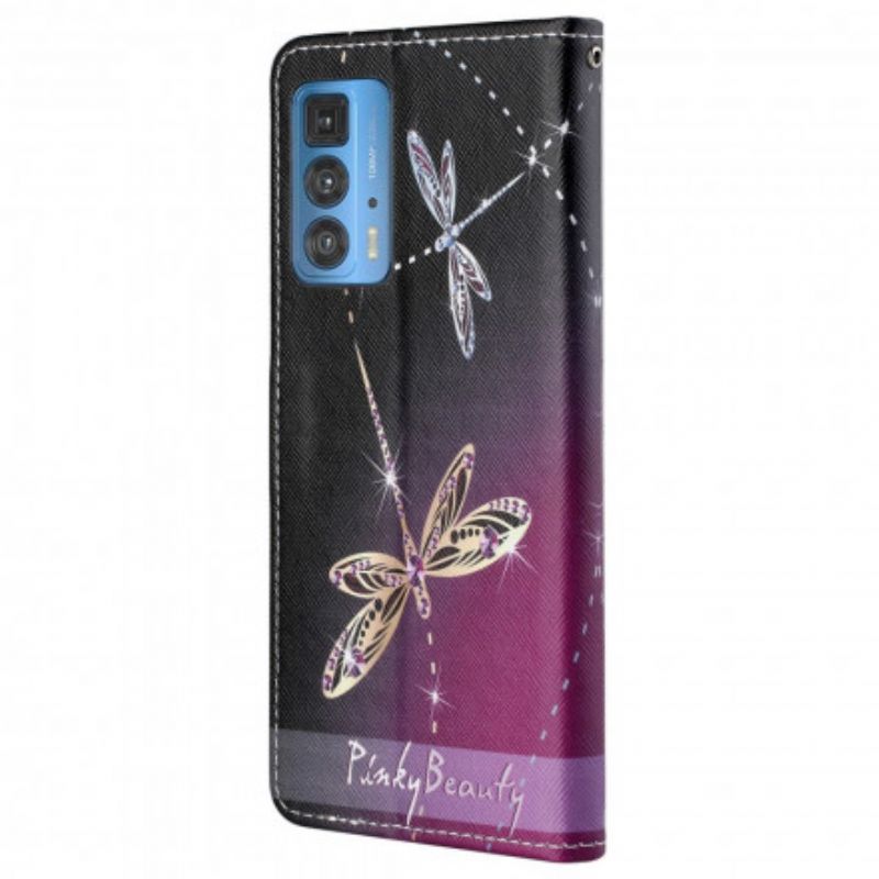 Flip Kotelot Motorola Edge 20 Pro Thong Dragonflies