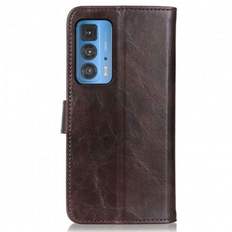 Kotelot Motorola Edge 20 Pro Bison Leather Effect